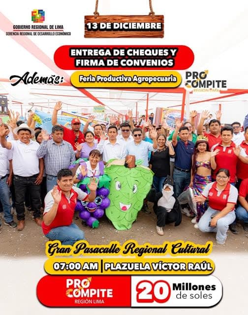 La Región Lima se Une en Grande Celebración: Conoce a los Ganadores del PROCOMPITE